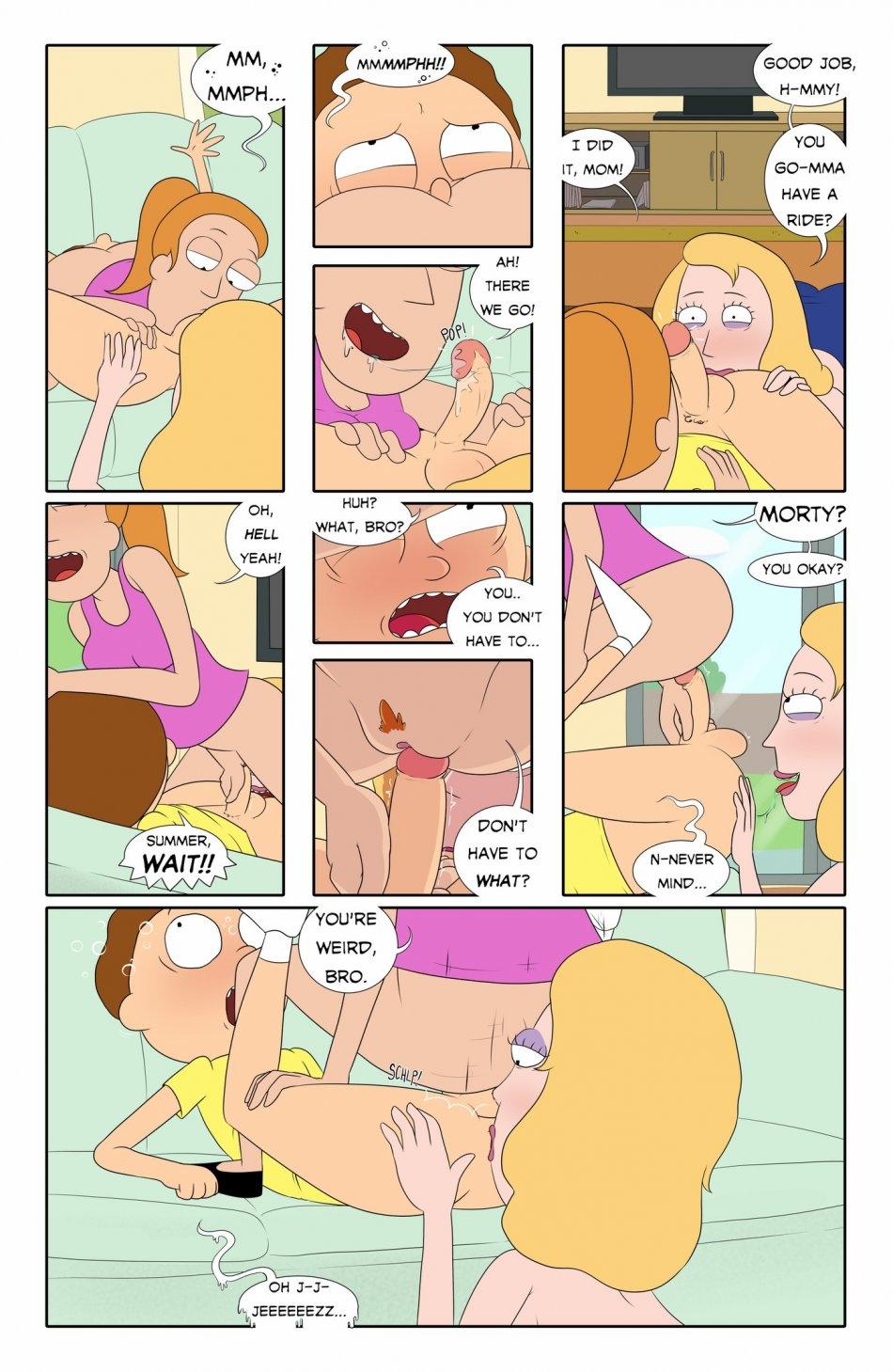 Rick fucked Summer in the pussy and anus (Rick and Morty) (+porn game & comics)