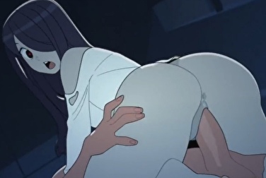 Sadako crawled out of the well and onto the dick - unexpectedly