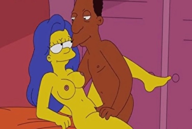 Sexy Marge cheats on Homer with his black friend