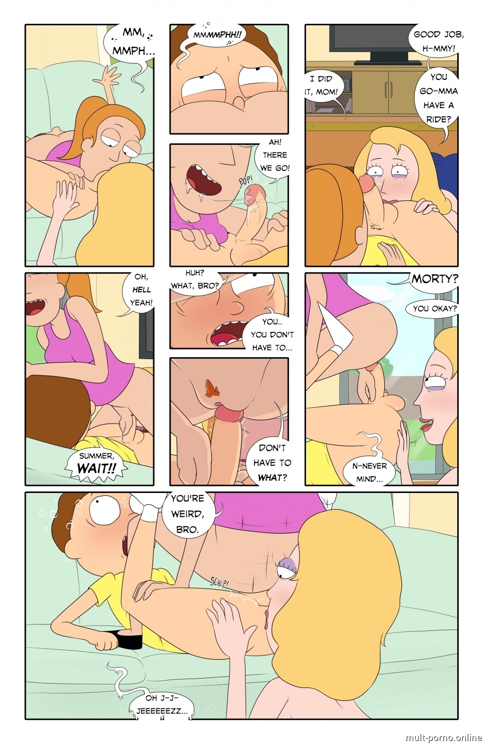 How to divorce a mom in a Rick and Morty porn game (+porn game & comics)