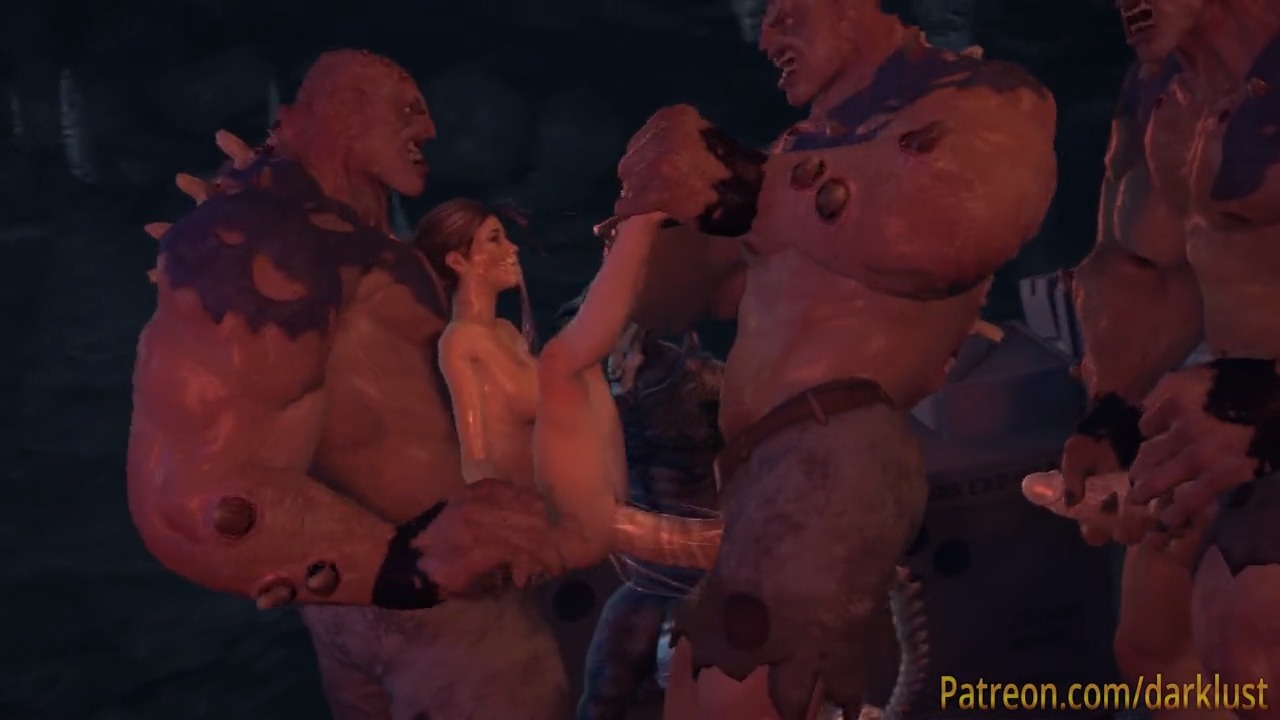 Tomb Raider Monster Porn Captions - Huge Monsters Fuck Lara Croft in Three Cocks (Part 3) - Hentai