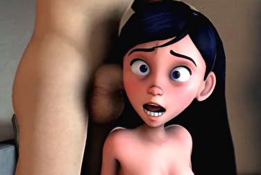 Little Violetta from The Incredibles gets fucked with a dick right in the ear