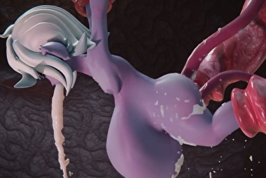 Tentacles fuck Tristana and pour a ton of sperm into her (LOL)