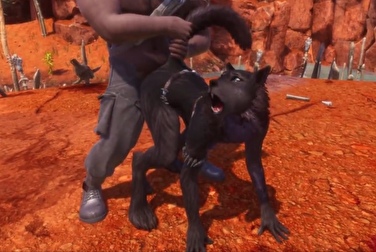 Grabbed a she-wolf by the tail and fucked her in the anus (Wild Life game)