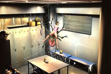 Spider-Monster fucks a babe in a dirty basement