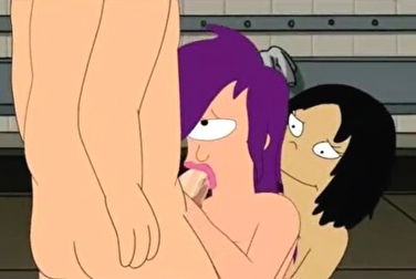 Leela gave Fry a blowjob